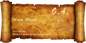 Onea Atos névjegykártya